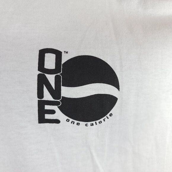 Pepsi One T Shirt Vintage 90s Cola Soda Snack Tee One Calorie Mens Size XL - Picture 3 of 7